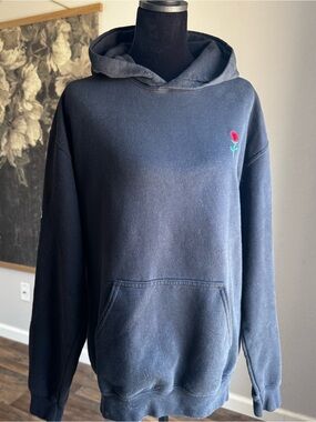 riot society Black Hoodie with White Label Patch